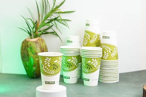Image of PARICOTT 330ml - 200 Cups | Eco Printed Paper Cups | Disposable Use & Throw Glasses for Tea, Coffee, Juice, Water, Wine, Cocktail, Party, Events - Eco-Friendly, No Lid, Paper Cups