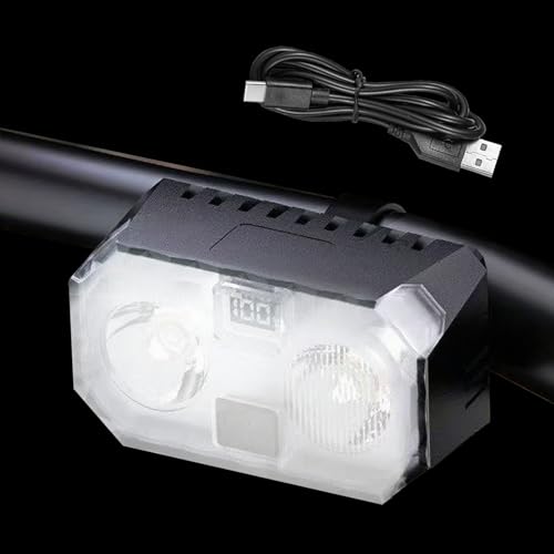 Brillante Luz para Bicicleta | Luz Recargable USB Brillante para Ciclismo - Cobertura de de Inundación de 120 Grados Sensado y Regulable Equipo de Seguridad para Ciclismo Unisex Adultos