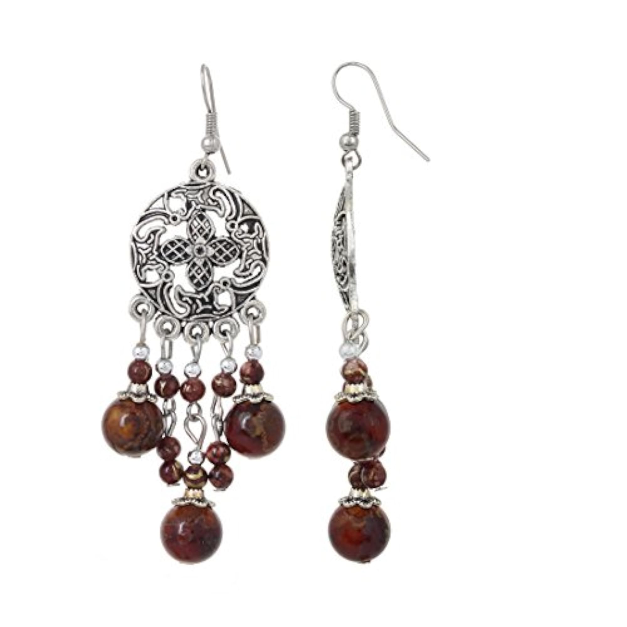 Oxidized Silver Bohemian Earrings