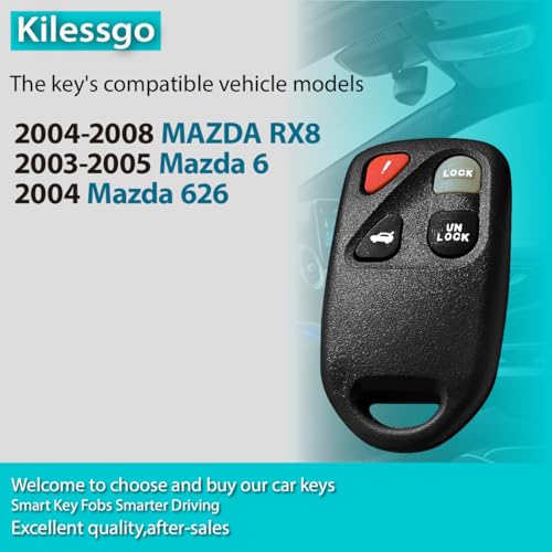 Mando a distancia KPU41805 de 4 botones para Mazda 6 2006 2