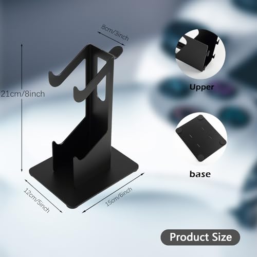 Image of Controller Holder 2 Tier, Controller and Headset Aluminum Stand for Gaming Desk, Stronger Snap-on Construction Hanger for All Universal Gaming PC Accessories
