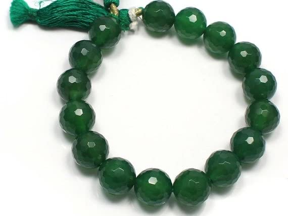 Perles onyx vert facettées 12 mm idée cadeau création artisanale