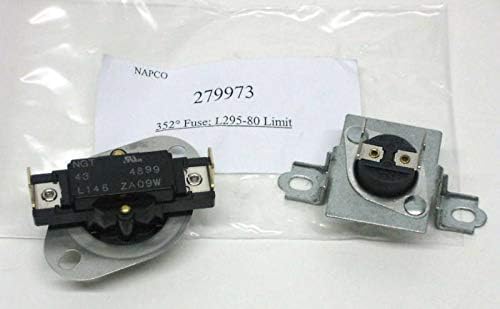 Dryer Thermostat Thermal Fuse Kit 279973 for Whirlpool 3391914
