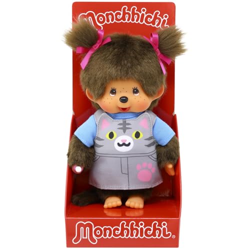 Peluche Monchhichi chat Bandai : le doudou singe nostalgique des années 80