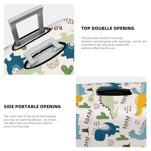 VOSERY Travel Luggage Cover - Childish Dinosaur Washable Suitcase Covers Protector Fits 18-32 Inch Luggage3