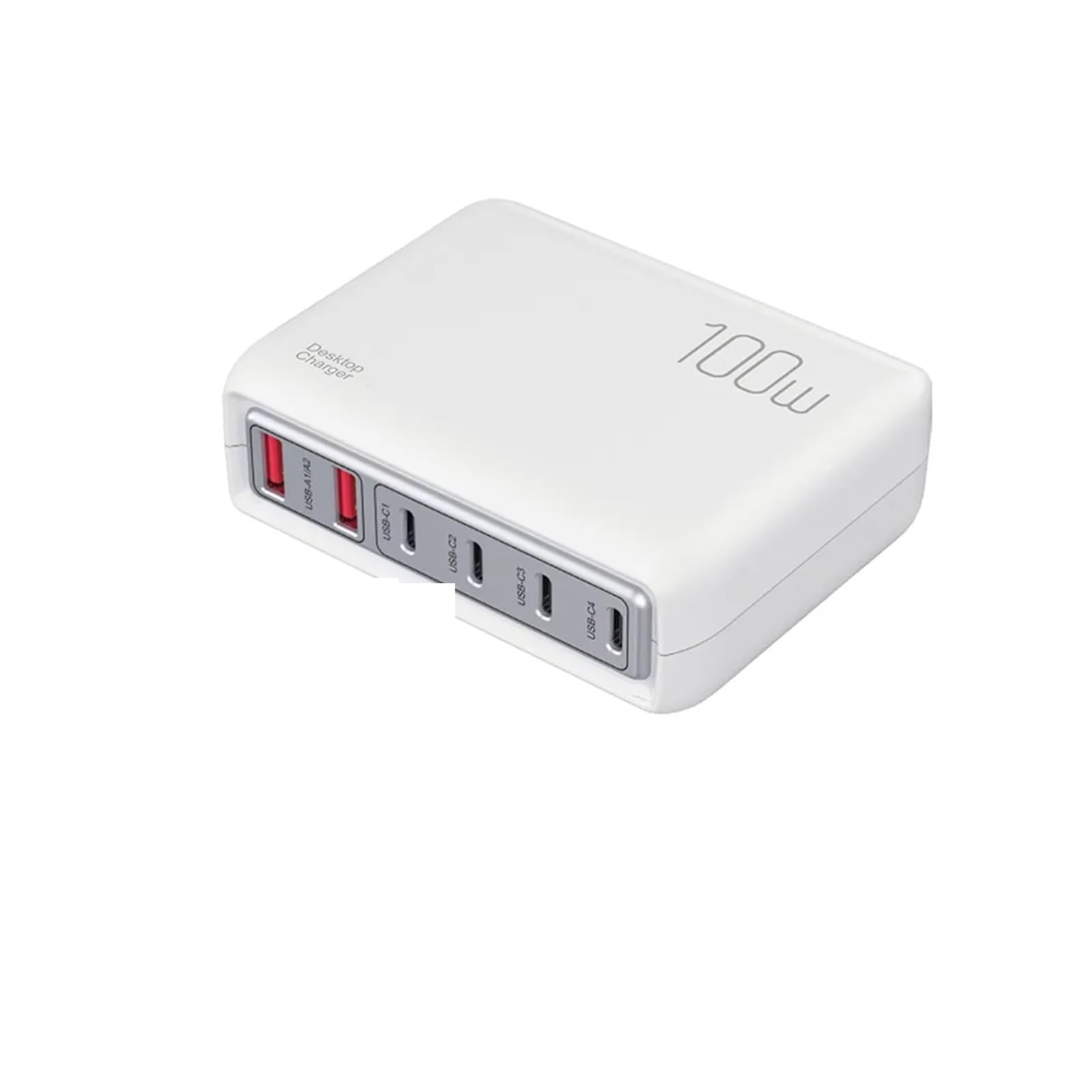 Rapide Chargeur, Chargeur USB 100W Type C PD Charge Rapide Plusieurs 6 Ports Chargeur de Bureau Station Chargeur de téléphone,Chargeur USB Voyage/Haute Vitesse