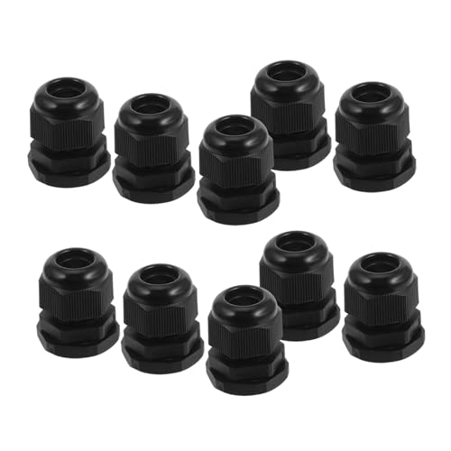 DOITOOL Nylon Cable Glands 10-pack Waterproof Cable Connectors for 6-12mm Wire Protectors