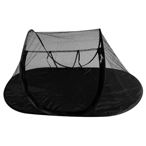 Tienda de campaña para Gatos al Aire Libre, recinto Exterior Plegable portátil para Gatos, Parque Estable para Mascotas para Perros y, Negro