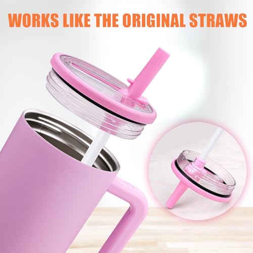 Image of LUCKINEE 6pcs Replacement Straws for HydroJug Traveler Bottle 40oz | 8.27 Inch Long Reusable Straws, Plastic Drinking Straws for HydroJug Bottle, with 2Pcs Cleaning Brushes, BPA Free
