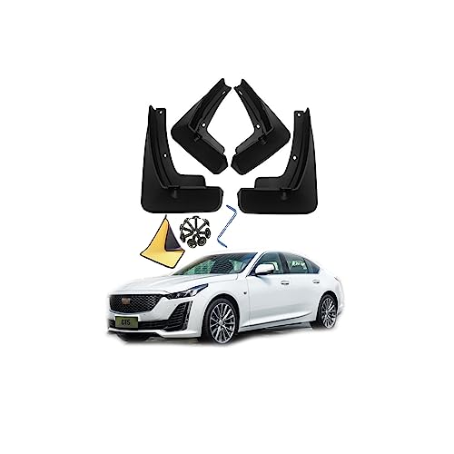 Image of Car Mudguard Mud Flaps for 2026 Cadillac CT5 2020-2025 Molded Custom Front and Rear Mudflaps Splash Guards Fender Flares Kit 4-PC Auto Accessories,Send 1 Car Wash Towel,Ct5