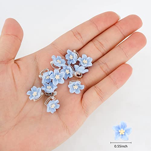 YISSION Mini Pinzas para Pelo Flores 20 Piezas Azul miniatura 6