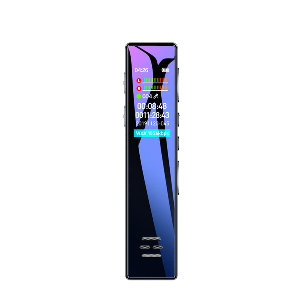 Small Digital Voice Recorder with Voice Activated, Portable Recording Devices with Playback, Variable Speed, Password, MP3 Player, Mini Digital Recorder for Lectures, Meetings (Memory Storage 16GB)