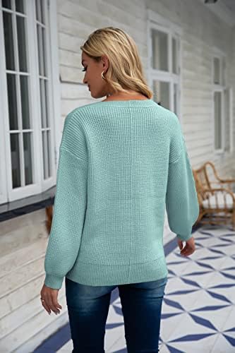 Womens Sweaters Women Casual V Neck Pullover Knitted Tops Loose Fashion Sweater Color Block and Solid Color 4 Womens Sweaters Women Casual V Neck Pullover Knitted Tops Loose Fashion Sweater Color Block and Solid Color