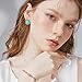 NEWITIN 14 Pairs Turquoise Stud Earrings for Women Hypoallergenic Earring ‌Turquoises Jewelry Gemstone Oval Round Flower Shape Square Studs Turquoise Earrings for Women