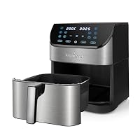 LEHMANN Heißluftfritteuse XXL 8L, 12 Programme, Temperaturregelung 76-200°C, Große Metallkammer, Digitales Display, Timer, Antihaftbeschichtung, Air Fryer ohne Öl für Familie – Ansicht 8