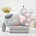 Produktbild Reisedecke Weiche 2-in-1 Flugzeugdecke 2-in-1-Kissen Decke Kawaii Cat Claw Kissen Nap Kissen Stuffed Bearpaw Quilt Mädchen-Geschenk GCSQF1019 (Color : Gray)