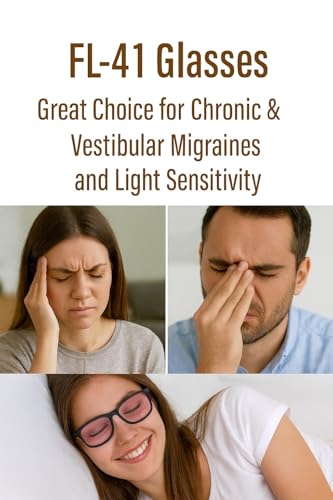 Image of Sleepaxa FL-41 Glasses for Migraine & Light Sensitivity | Trusted FL-41 Formula | Comfort Tint | Affordable Relief | Rose-Tinted Lenses with Blue Block Filter for Soothing Everyday Protection | Round