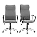 Produktbild SONGMICS Bürostuhl, 2er Set, ergonomischer Bürostuhl, Drehstuhl, Konferenzraumstuhl, Stoffbezug, Höhen- und neigungsverstellbar, Ladbar bis 120 kg, grau OBN034G01-2