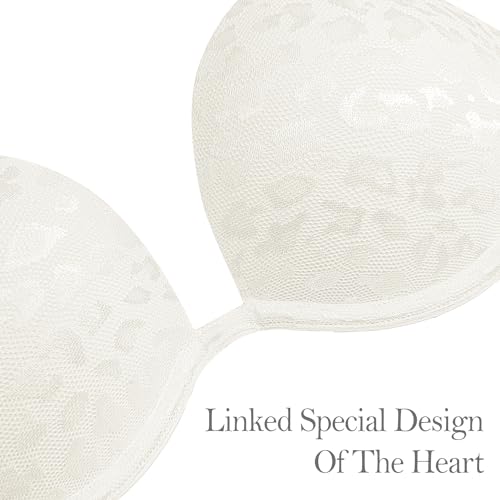 Image of Wingslove Women's Push Up Bra Deep V Plunge Underwire T-Shirt Bra Multiway 2 Cups Up