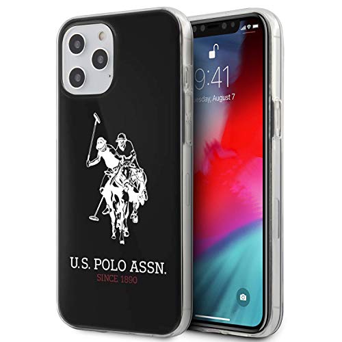 US Polo USHCP12LTPUHRBK Shiny Big Logo Coque pour iPhone 12 Pro Max 6,7" Noir