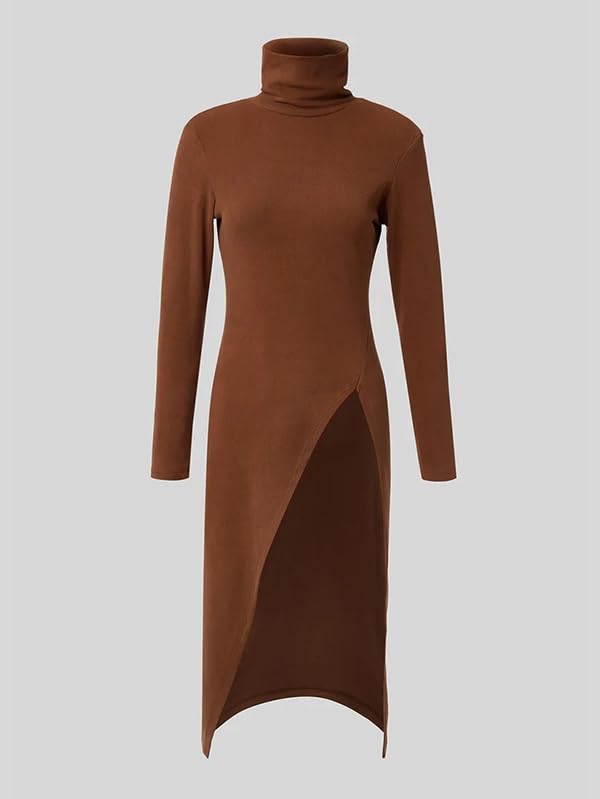 UOOZEE Women's Turtleneck Long Sleeve Shirts Fall Fashion Basic Layering Slim Fit Soft Underwear Tops2