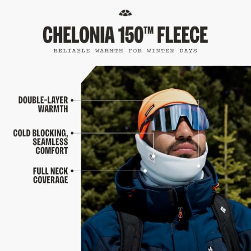 Turtle Fur Double-Layer Neck Warmer - Ultra-Soft, Stretchy Chelonia 150 Fleece Neck Gaiter Made with 100% Recycled Polyester, Ice Blue - Thumbnail 4