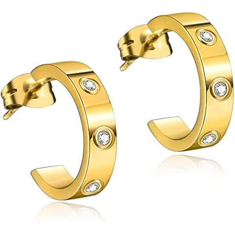 Dorina Earacupressure Magnetherapy Detoxi Earrings,Dorina Ear Acupressure Magnetherapy Detox Earrings,Dorina Earrings,Acupressure Slimm_ing Earrings for Women Weight Loss (Gold-1 Pair) Cover