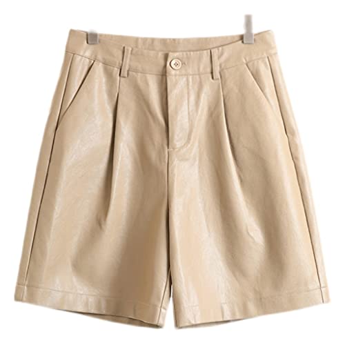 Pantalon en cuir lâche grande taille short d'hiver chaud et confortable