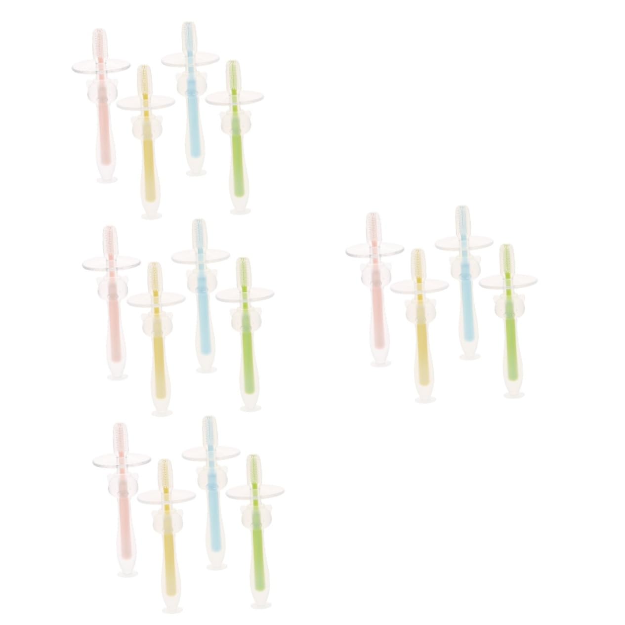 POPETPOP Spazzolino Manuale 16 Pz Spazzolino Da Denti Per Bambini Spazzolino Per Morbidi Spazzolino Da Denti in Silicone Per Bambini Deflettore Bambino Gel Di Silice Pelliccia Soffice