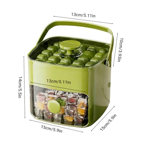 Bandeja para Hielo Doble Capa con Asa y Tapa Verde miniatura 2