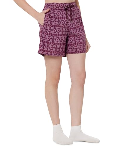 Image of Van Heusen Women's Cotton Lounge Shorts | Lightweight | Breathable Cotton | Relaxed fit | Printed | Comfortable Everyday Wear | Style 55501|Available in Pack of 1 & 2