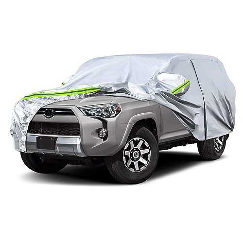Image of Waterproof Car Covers Replace for 2002-2024 Toyota 4Runner, 6 Layers Sliver All Weather Custom-fit Car Cover with Zipper Door for Snow Rain Dust Hail Protection (4Runner)