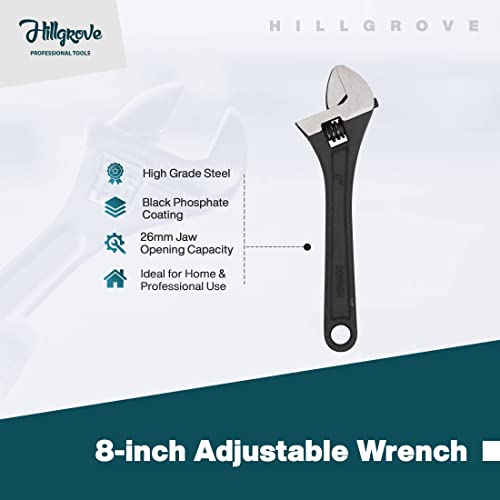 Image of Hillgrove HGCM145M1 Combo of 4Pcs- Plier, Adjustable Wrench, 5in1 Screwdriver Set, Claw Hammer Hand Tools Kit