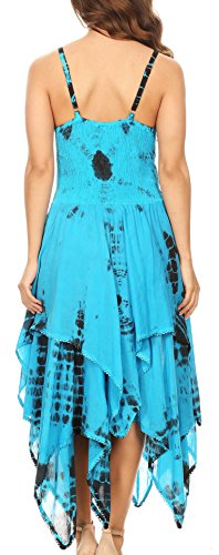 Image of Sakkas Annabella Corset Bodice Handkerchief Hem Dress