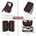 CataPurus Electronic Organizer Case Tech Kit, Top Grain Leather Handmade, Portable Compact Travel Electronic Accessories Storage Case Fits Phone, USB Cables, Chargers, Hard Drive, Cards, Apple pencil