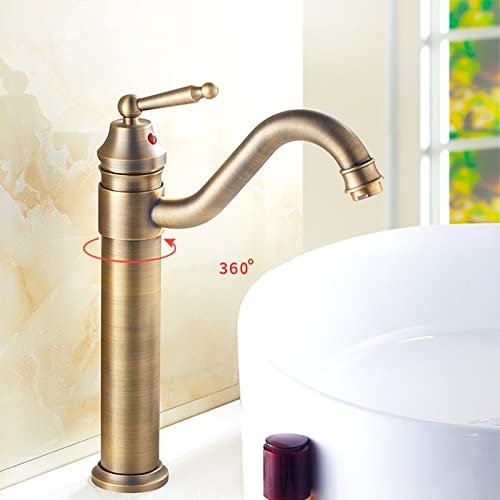 Robinet salle de bain grand format pour vasque profonde lavabo noir