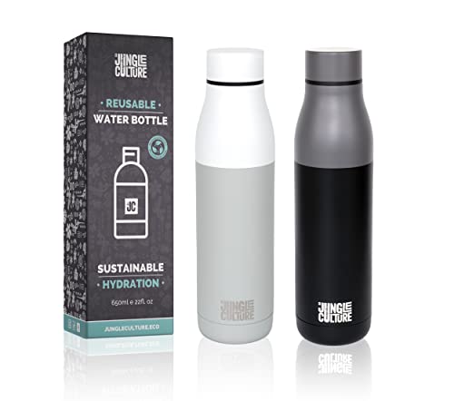 Jungle Culture Botella de agua blanca Cover