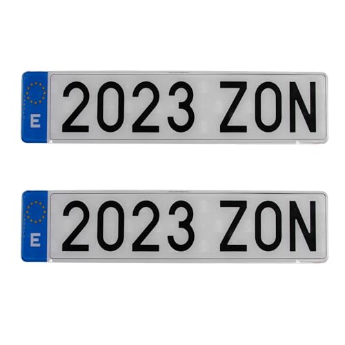 SANGOMOTOR Matrícula Coche Homologada Acrílica Metacrilato con Tornillos Montaje. Adhesivo 3M Opcional. (2)