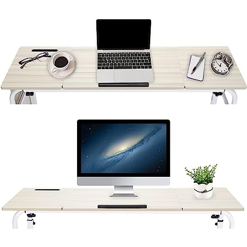 Table de lit mobile et extensible réglable pour lit King et Queen - 4