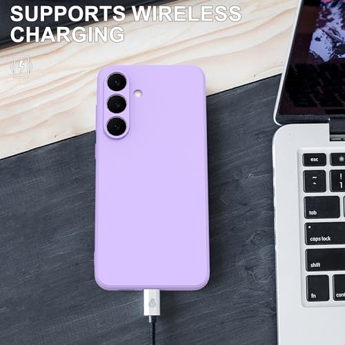 Coque Samsung S25 FE violette en silicone souple haute finition - 4