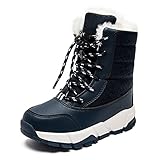 Innenmaterial: Textil HOBIBEAR Kinder Winterstiefel Schneestiefel Winter Outdoor Warme Stiefel Jungen Mädchen（Dunkelblau, EU 28