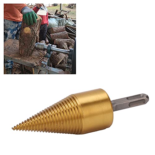 Holzspalter-Bohrer, 42 Mm Ti-Plating-Split-Werkzeug Twist Brennholzspalter, Brennholzspalter für Bohrmaschine… – Bild 3