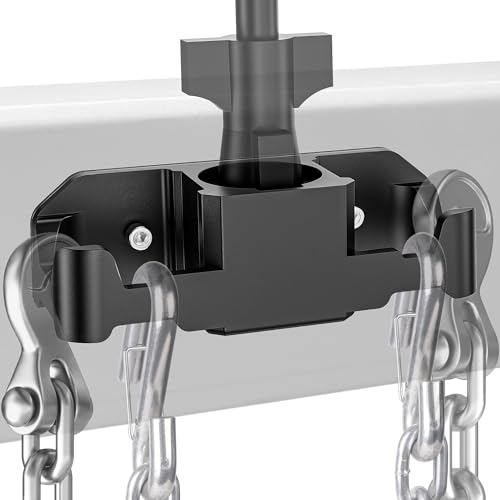 MICTUNING Trailer Towing Organizer for 7 Way Plug Heavy Duty Side Hooks Chain Cable Wire Harness Holder Anti-Rust Aluminum Metal RV Accessories