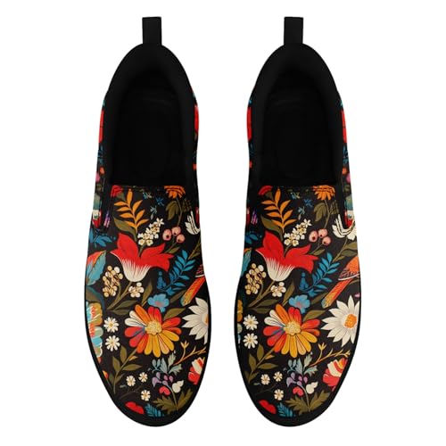 Women's Floral Slip-On Canvas Shoes Fashion Men's Casual Stylish Lightweight Sneakers Gift for Her Breathable Footwear2
