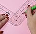 LEARNING ADVANTAGE-7752 Angle Measurement Ruler - Clear, Flexible and Adjustable Geometry Measuring Tool - Measure Angles to 360 Degrees and Lines to 12