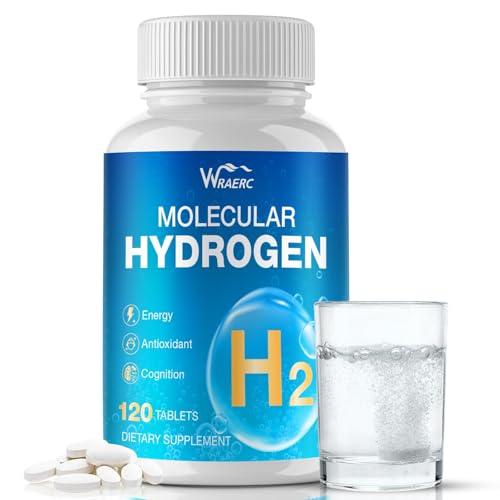 Hydrogen Water Tablets with Magnesium -12 PPM Hydrogen Tablets for Drinking Water Molecular Hydrogen Water H2 Tabs Supplement for Cognitive Cellular Health