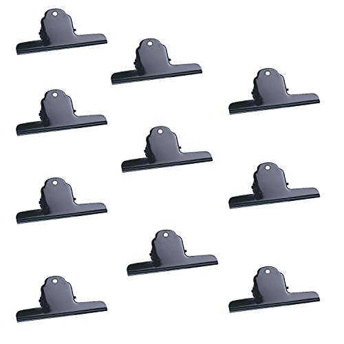 Alco-Albert 770s11 Carta Pinza de Metal, 10 unidades, 75 mm), color negro