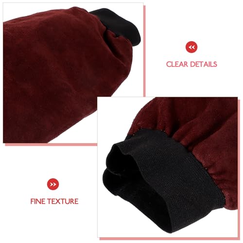 Mangas de soldadura de cuero resistentes al calor y protectores de brazos ajustables 7