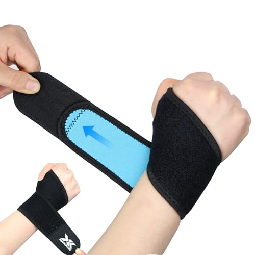 AUTAKI 手首 サポーター 固定 親指 サポーター【内蔵スプリングサポート】手首 サポーター 腱鞘炎 防臭吸汗速乾 固定 サポーター マジックテープ加圧 腱鞘炎 サポーター 手首サポーター 滑り止め 通気性 伸縮性 簡単着脱 通気性 男女兼用 スポーツ