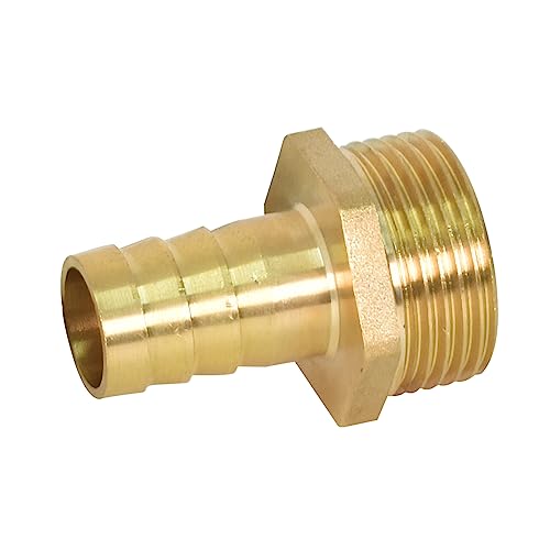 Conector de Manguera de Latón, Racor de Manguera 1 Pulgada, Roscado Macho G1, Conector de Manguera 3/4 Latón, Conector para Manguera de 19 mm, Tubería de Agua, Tubería de Gas